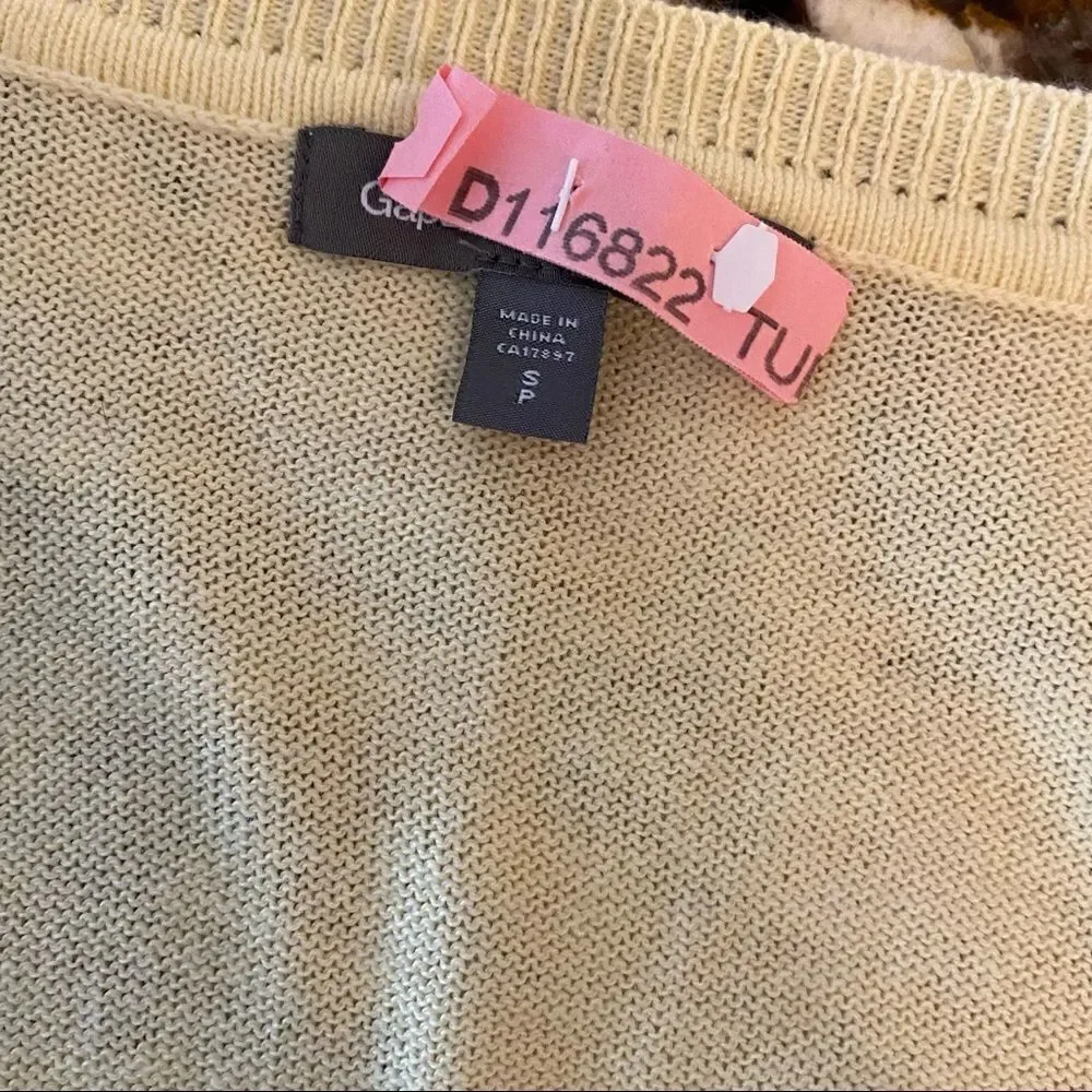 Loft NWOT Yellow Gingham Cardigan & Tank Duo
